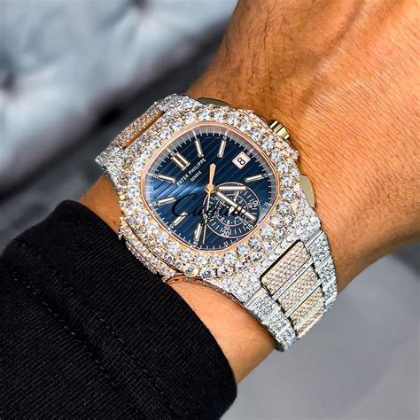 patek philippe all diamond|patek philippe diamond men's watch.